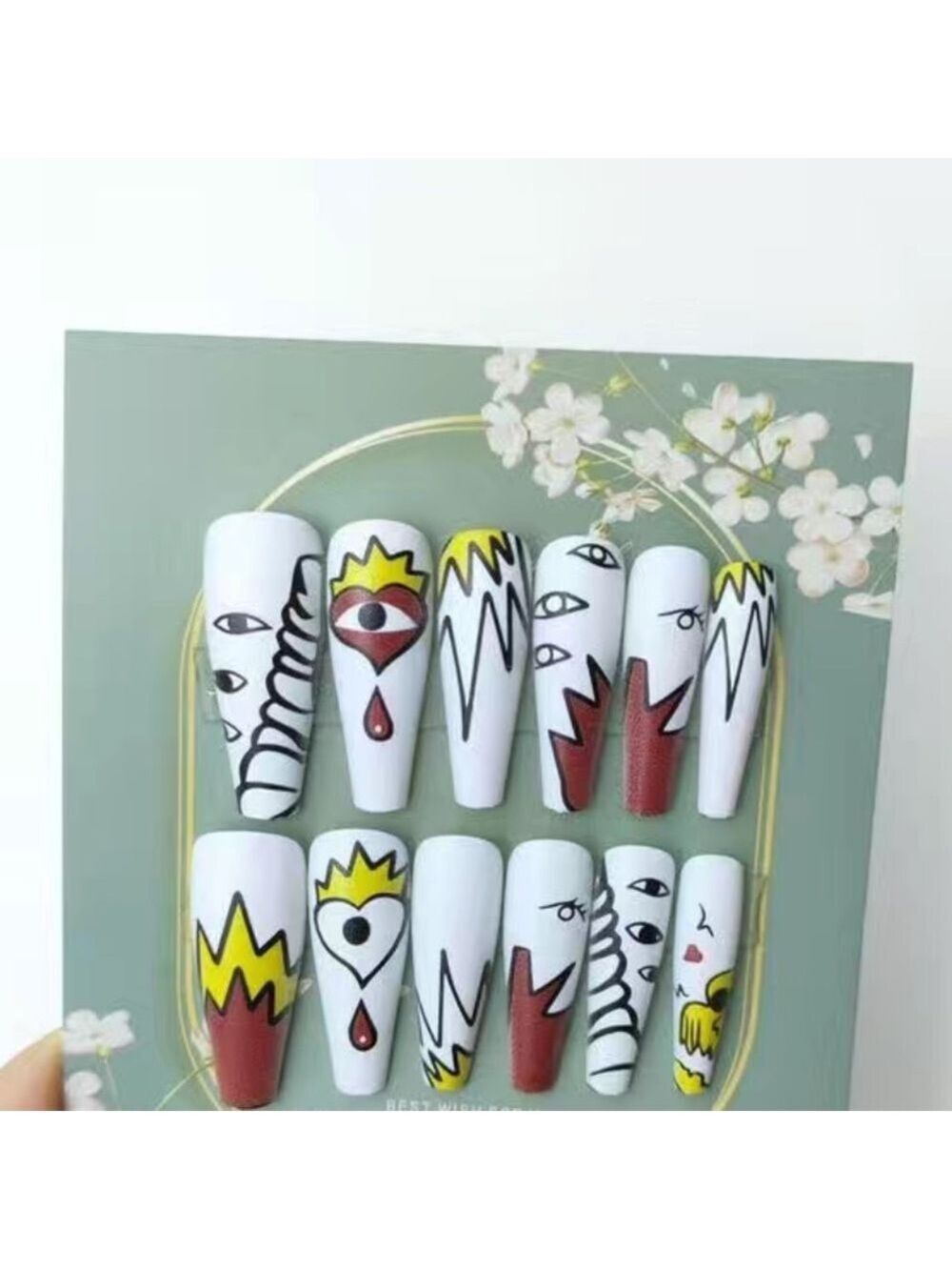 Evil Eye - Nail Junkie - full artificial nail set